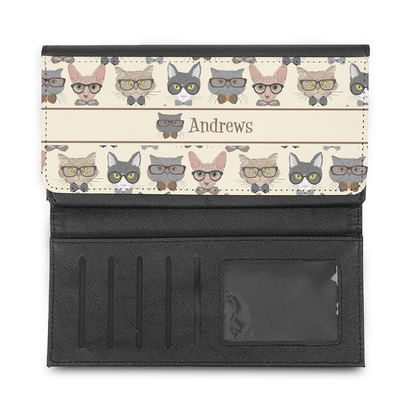 Hipster Cats Ladies Wallet - Half Way Open