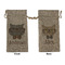Hipster Cats Large Burlap Gift Bags - Front & Back