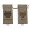 Hipster Cats Large Burlap Gift Bag - Front & Back (Personalized)