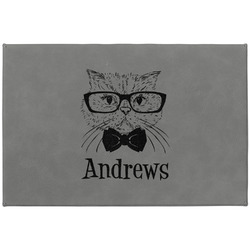 Hipster Cats Large Gift Box w/ Engraved Leather Lid (Personalized)