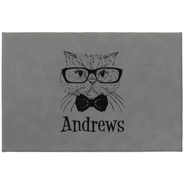 Hipster Cats Large Engraved Gift Box with Leather Lid - Approval