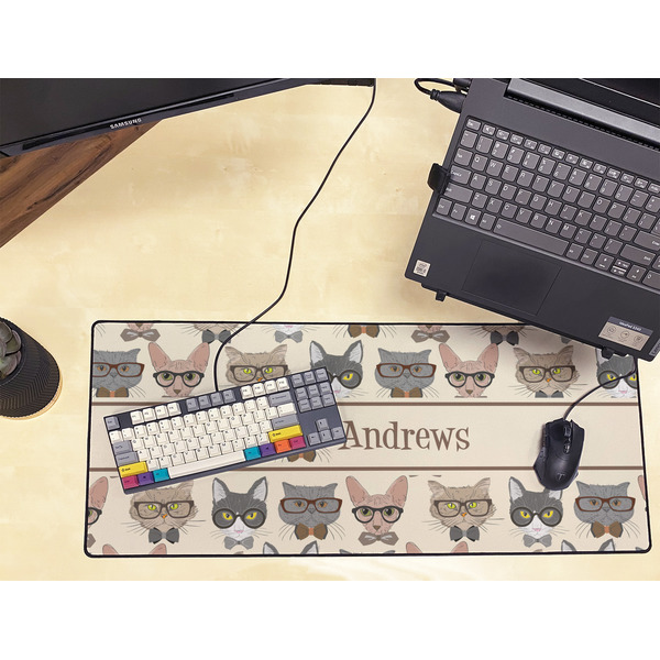 Hipster Cats Large Gaming Mats - LIFESTYLE