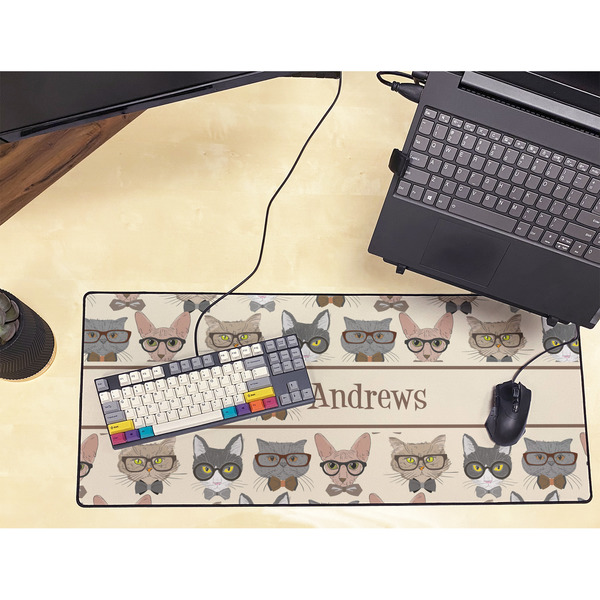 Hipster Cats Large Gaming Mats - LIFESTYLE