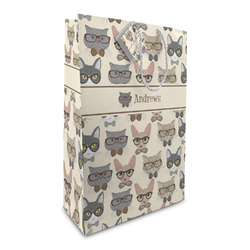 Hipster Cats Large Gift Bag (Personalized)