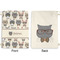 Hipster Cats Large Laundry Bag - Front & Back View