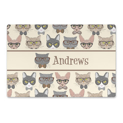 Hipster Cats Large Rectangle Car Magnet (Personalized)