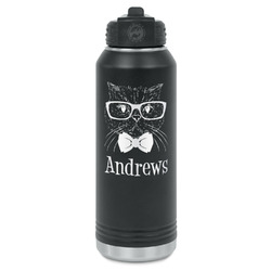 Hipster Cats Water Bottles - Laser Engraved - Front & Back (Personalized)