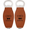Hipster Cats Leather Bar Bottle Opener - Front and Back