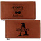 Hipster Cats Leather Checkbook Holder Front and Back
