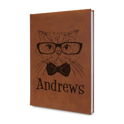 Hipster Cats Leather Sketchbook - Small - Double Sided (Personalized)