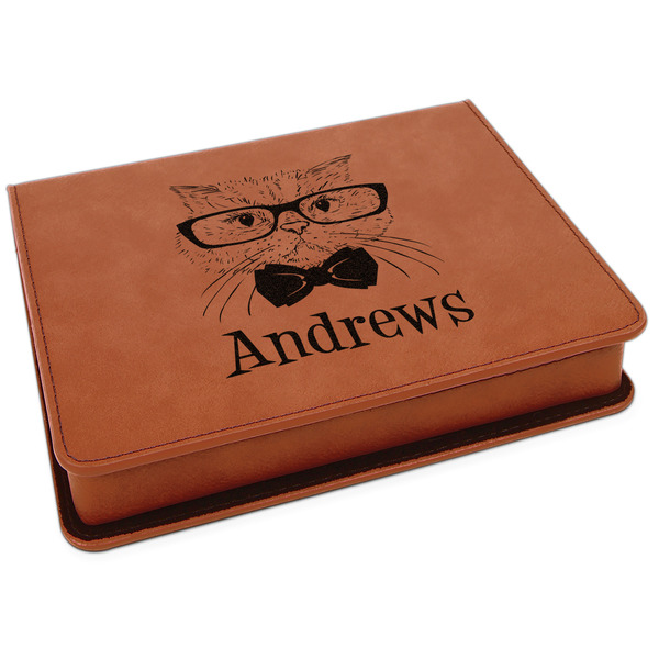 Custom Hipster Cats Leatherette 4-Piece Wine Tool Set (Personalized)