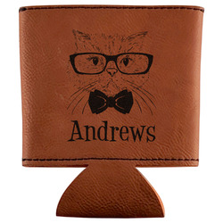 Hipster Cats Leatherette Can Sleeve (Personalized)