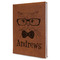 Hipster Cats Leatherette Journal - Large - Single Sided - Angle View