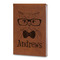 Hipster Cats Leatherette Journals - Large - Double Sided - Angled View
