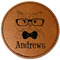Hipster Cats Leatherette Patches - Round