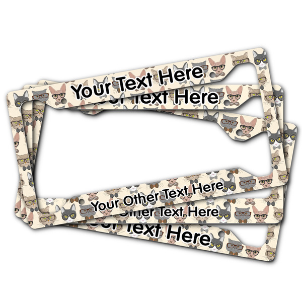 Hipster Cats License Plate Frames - (PARENT MAIN)