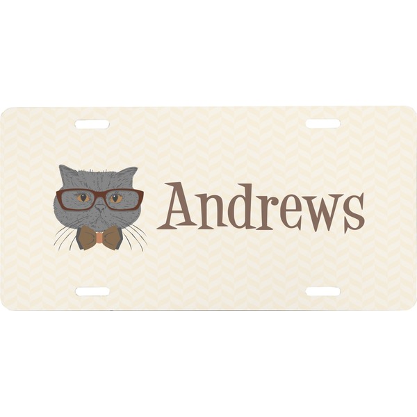 Custom Hipster Cats Front License Plate (Personalized)
