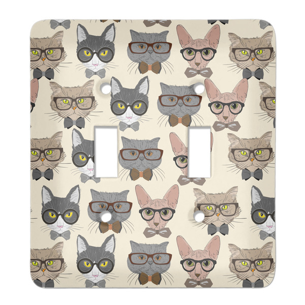 Custom Hipster Cats Light Switch Cover (2 Toggle Plate)