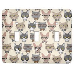 Hipster Cats Light Switch Cover (3 Toggle Plate)