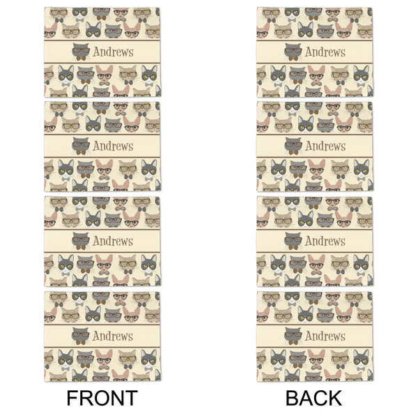 Hipster Cats Linen Placemat - APPROVAL Set of 4 (double sided)