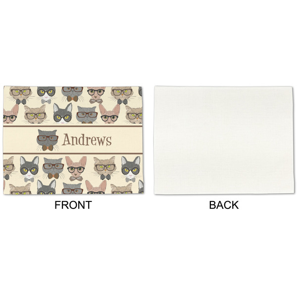 Hipster Cats Linen Placemat - APPROVAL Single (single sided)