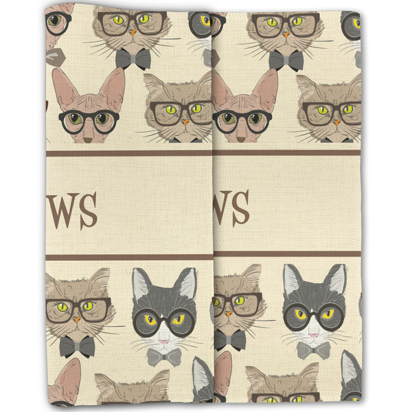 Hipster Cats Linen Placemat - Folded Half (double sided)