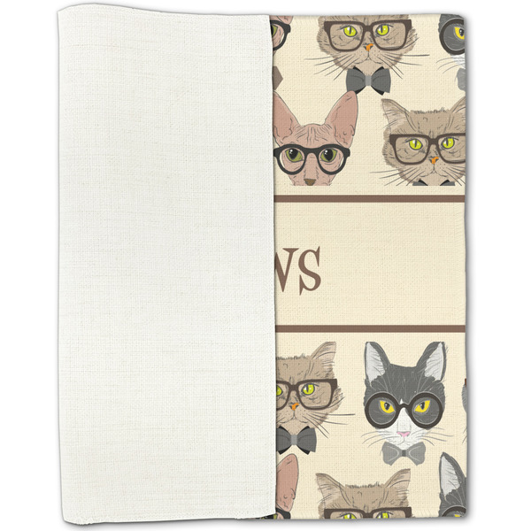 Hipster Cats Linen Placemat - Folded Half