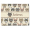 Hipster Cats Single-Sided Linen Placemat - Single w/ Name or Text