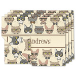 Hipster Cats Linen Placemat w/ Name or Text