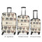 Hipster Cats Luggage Bags all sizes - With Handle