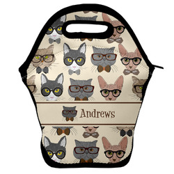 Hipster Cats Lunch Bag w/ Name or Text