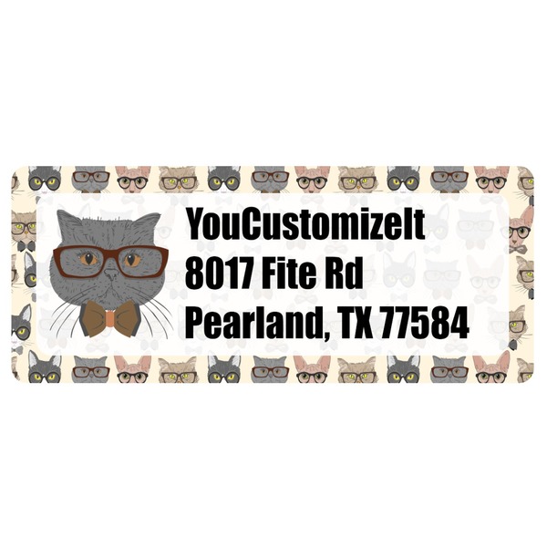Custom Hipster Cats Return Address Labels (Personalized)