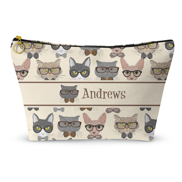 Custom Hipster Cats Makeup Bag - Small - 8.5"x4.5" (Personalized)