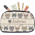 Hipster Cats Makeup / Cosmetic Bag - Medium (Personalized)