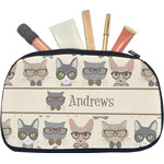 Hipster Cats Makeup / Cosmetic Bag - Medium (Personalized)