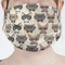 Hipster Cats Mask - Pleated (new) Front View on Girl