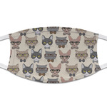 Hipster Cats Cloth Face Mask (T-Shirt Fabric)