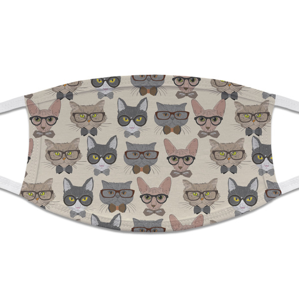 Custom Hipster Cats Cloth Face Mask (T-Shirt Fabric)