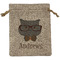 Hipster Cats Medium Burlap Gift Bag - Front (Personalized)