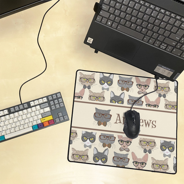 Hipster Cats Medium Gaming Mats - LIFESTYLE