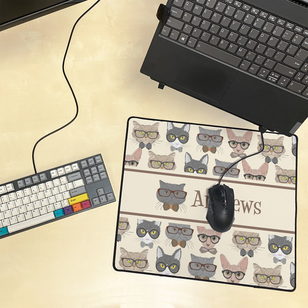 Hipster Cats Medium Gaming Mats - LIFESTYLE