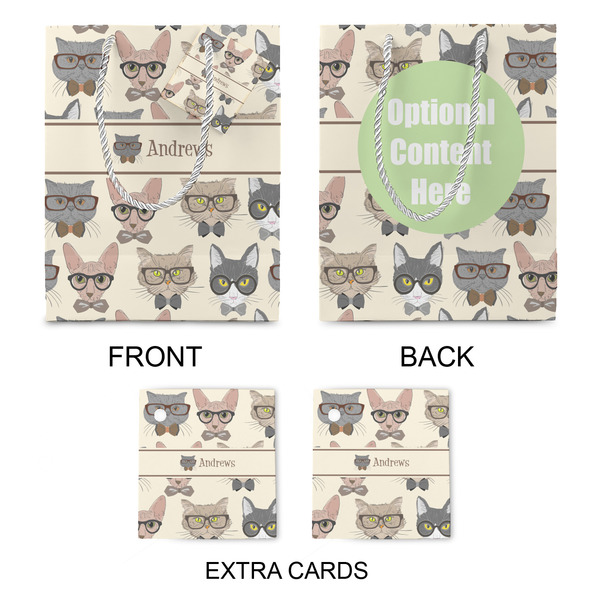 Hipster Cats Medium Gift Bag - Approval