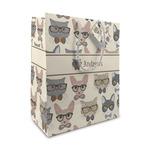 Hipster Cats Medium Gift Bag (Personalized)