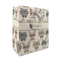 Hipster Cats Medium Gift Bag (Personalized)