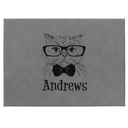 Hipster Cats Medium Gift Box w/ Engraved Leather Lid (Personalized)