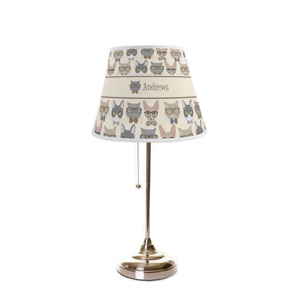 Hipster Cats Poly Film Empire Lampshade - On Stand
