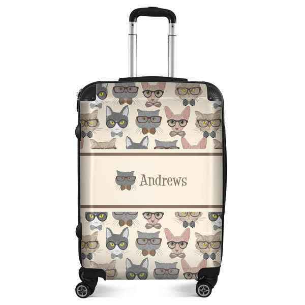 Custom Hipster Cats Suitcase - 24" Medium - Checked (Personalized)