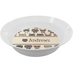 Hipster Cats Melamine Bowl (Personalized)