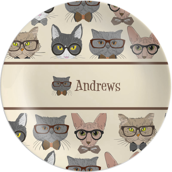 Custom Hipster Cats Melamine Plate (Personalized)