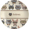 Hipster Cats Melamine Plate 8 inches